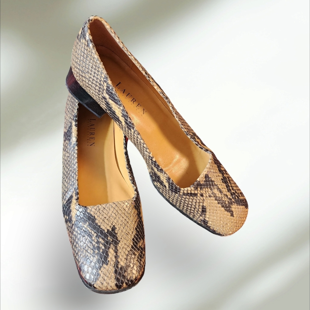 Snakeskin Pumps